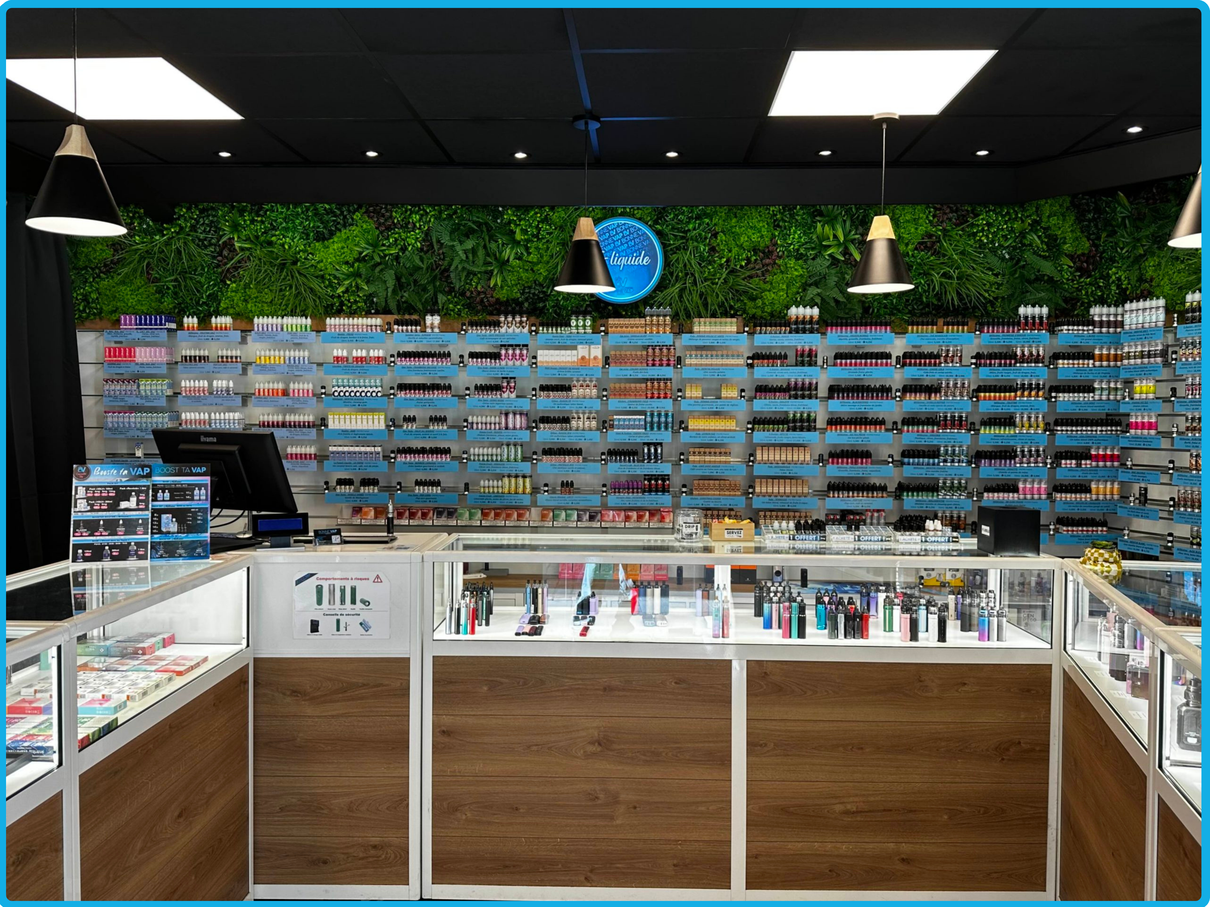 Intérieur de la boutique Bonne Vap City Metz