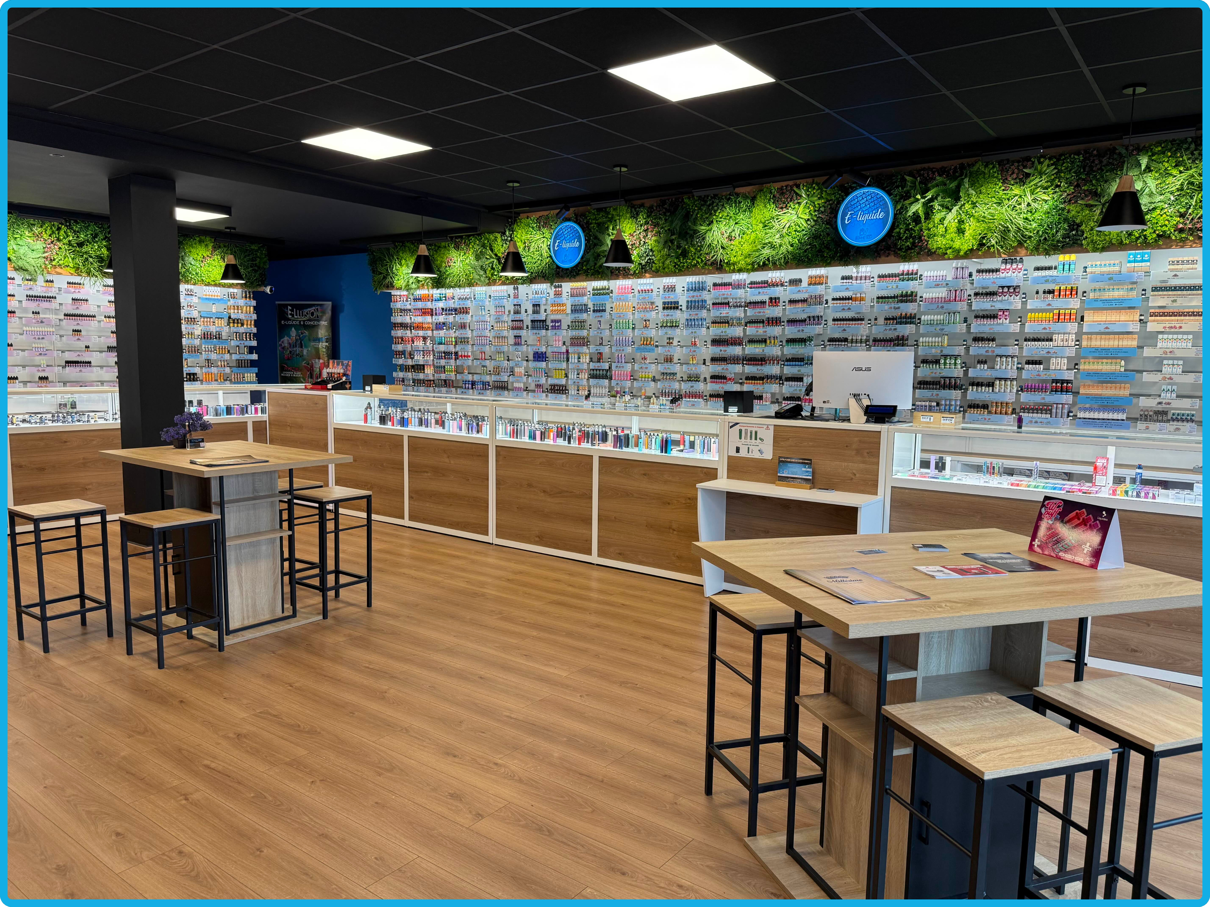 Intérieur de la boutique Bonne Vap Épinal